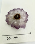 Genuine Amethyst & Quartz Stalactite Slices Flat - Perfect for Crafting Unique Jewelry - STS0040
