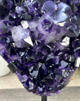 Top Grade Uruguayan Amethyst with Deep Purple Large Crystals on Stand - MWS3281