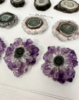 Natural Amethyst, Quartz & Jasper Stalactite Slices Wholesale Flat - Ideal for Pendants - STS0065