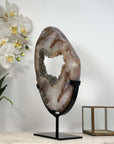 Unique Large Natural Quartz Geode Slice - MWS1962