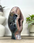 Uruguayan Blue Agate & Green Quartz Statement Piece for Home Decor - CBP1400