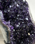 A grade Amethyst Crystal Geode with Metallic Stand - MWS2427