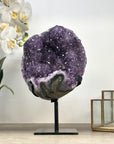 Natural Uruguayan Amethyst Crystal Formation with Stand