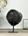 Deep Purple Amethyst Cluster on Metal Stand from Uruguay - MWS2770