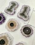 Wholesale Amethyst Stalactite Slices for Jewelry Making - Bulk Flat Set - STS0079