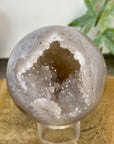 Agate & Quartz Sphere Geode with Druzy Interior - SPH0232