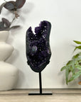 Natural Agate & Amethyst Geode on Metal Stand - MWS3180