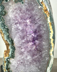 Large Amethyst, Quartz & Green Jasper Stone Slice Portal - MWS2249