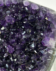Uruguayan Amethyst Geode with Deep Purple Crystals – Natural Cluster Display on Stand - MWS2819