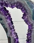 Large Amethyst & Agate Geode Silce Crystal Portal - MWS2757