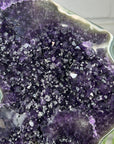Top Quality Natural Amethyst Crystal Cluster with Green Jasper - Stand Included - MWS3153