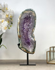 Large Amethyst, Quartz & Green Jasper Stone Slice Portal - MWS2249