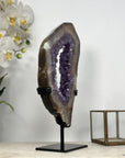 Natural Large Amethyst & Quartz Portal with Metallic Stand - MWS1957