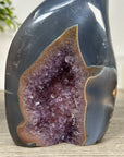 Blue Agate & Amethyst Stone Flame - FST0157