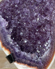 Stunning Amethyste Crystal Cluster with Jasper Shell Formation - MWS1788