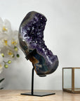 AAA Grade Natural Amethyst Cluster with Metal Stand - MWS1878