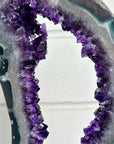 Deep Purple Amethyst Geode Slice on Metal Stand - MWS2758
