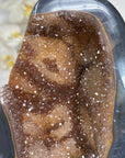Unique Natural Caramel Tone Quartz Druzy Geode - MWS1522