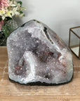 Natural Quartz Geode with Calcite & Red Hematite Crystal - CBP1081