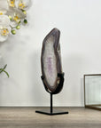 Natural Uruguayan Agate & Quartz Stone Slice - MWS3011