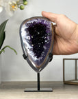 Natural Agate & Amethyst Geode, Stand included - MWS2173