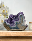 Natural Amethyst & Blue Banded Agate Self Standing Cathedral - CBP1129