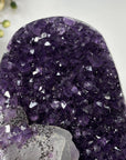 Unique Amethyst Stone with Calcite & Black Hematite Crystal - MWS2346