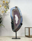Blue Agate & Amethyst Stone Portal Geode - MWS1950