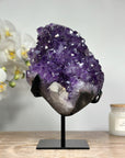 Natural Amethyst Stone with Large & Ashinny Crystals - MWS1364