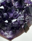 Top Quality Natural Amethyst Heart Carving with Metal Stand - HST0227