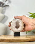 Quartz & Agate Sphere Geode with Crystal Formation - SPH0213