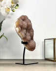 Natural Rainbow Quartz Cluster on Metal Stand - MWS2852
