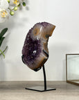Amethyst Moon Shape Crystal Cluster on Stand - MWS2580