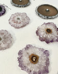 Wholesale Amethyst Stalactite Slices for Jewelry Making - Bulk Flat Set - STS0044