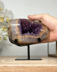 Natural Amethyst & Quartz Geode, Unique double Crystallization - MWS1887