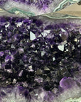 Huge 43 lb Natural Amethyst & Green Jasper Geode - MWS2994