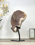 Large Natural Peach Tone Quartz Druzy Cluster on Stand - MWS2800