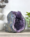 Natural Amethyst GEode with Calcite Crystal Inclusion - CBP1426