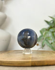 Amethyst & Banded Agate Sphere Geode with Druzy Interior - SPH0219