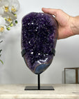 A+ Grade Natural Amethyst Formation with Blue Agate Shell - MWS1883
