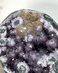 Uruguayan Amethyst Geode full of Stalctites on Metal - MWS2719