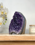 Large Natural Amethyst Cathedral with Blue Banded Agate Shell - CBP1135