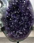 Natural Deep Purple Amethyst Cluster on Metal Stand - MWS3189