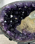 Amethyst Geode with Calcite Centerpiece on Stand for Collector Display - MWS2612
