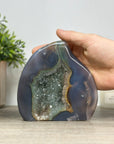 Agate & Green Quartz Flame Carving - FST0156