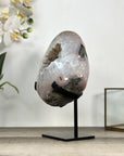Polished Agate & Quartz Geode on Metal Stand - MWS2782