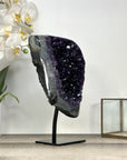 Large Deep Purple Amethyst Geode on Metal Stand - MWS2786