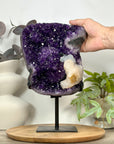 Top Grade Natural Amethyst Specimen with Stalactites & Calcite Crystal - MWS3128
