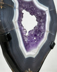 Natural Blue Banded Agate & Amethyst Portal - MWS1565