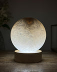 Stunning Quartz & Agate Sphere with Wooden Stand with uilt-in LED Light - SPH0136